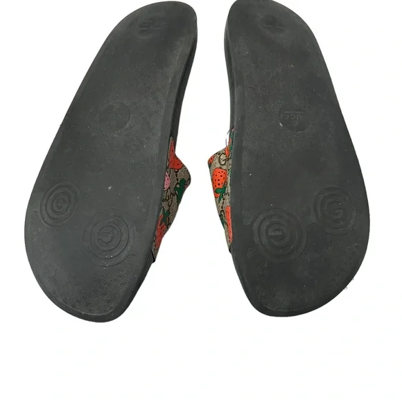 Gucci Black and Brown Strawberry Sandals - Picture 7 of 14